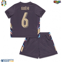 Otroški Nogometni dresi Anglija Marc Guehi #6 Gostujoči EP 2024 Kratek Rokav (+ Kratke hlače)